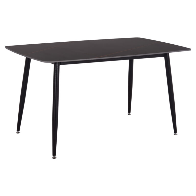 ΤΡΑΠΕΖΙ RAVEN HM18149.02 ΚΕΡΑΜΙΚΟ TOP ΜΕ ΟΨΗ ΜΑΥΡΟ ΜΑΡΜΑΡΟ 140x80x74Υεκ.