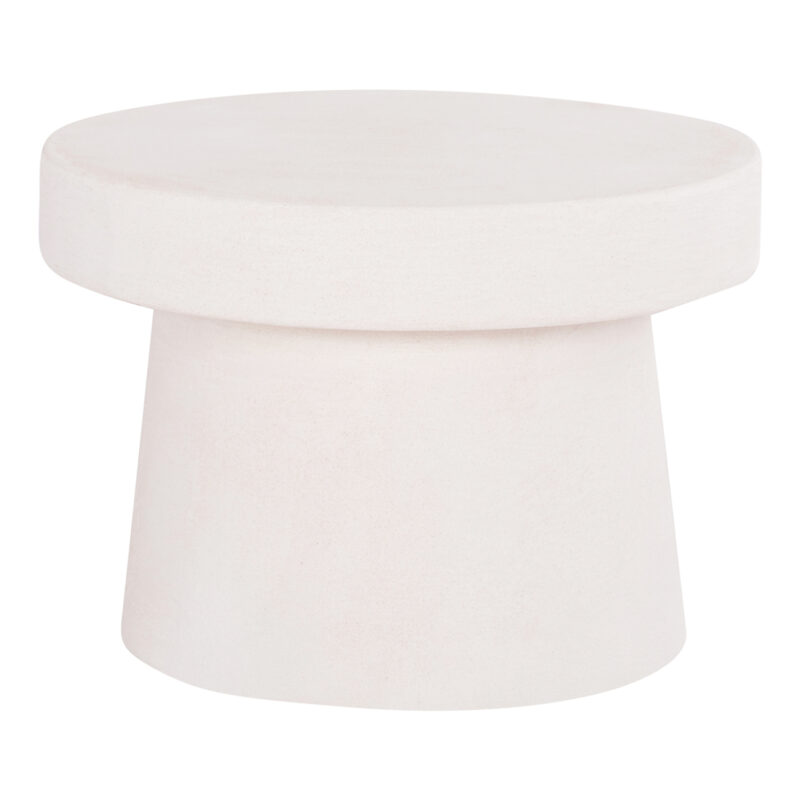 ΤΡΑΠΕΖΙ ΣΑΛΟΝΙΟΥ ΣΤΡΟΓΓΥΛΟ ΣΕΙΡΑ SANTORINI HM18051 MDF ΣΕ ΥΠΟΛΕΥΚΟ ΧΡΩΜΑ Φ60x42,5Υεκ.