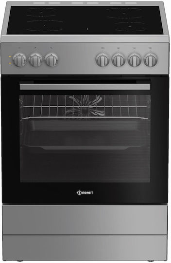 Κουζίνα με Κεραμικές Εστίες Indesit I6V5PMS 66lt,με Υδρόλυση, Π60εκ, Α, Inox