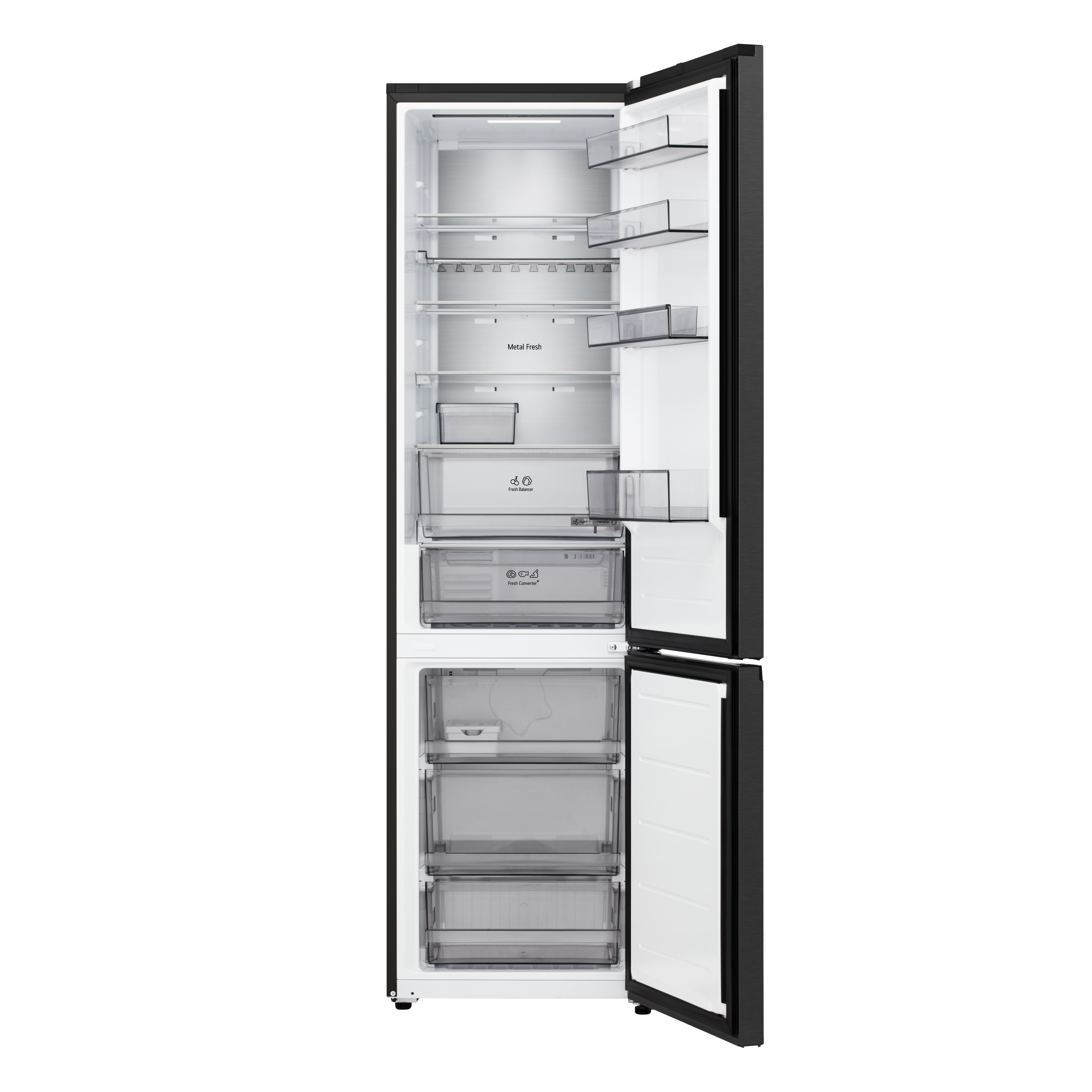 Ψυγειοκαταψύκτης Ελεύθερος LG GBBS524CEV 375L 203x597x674 Total No Frost Μαύρος