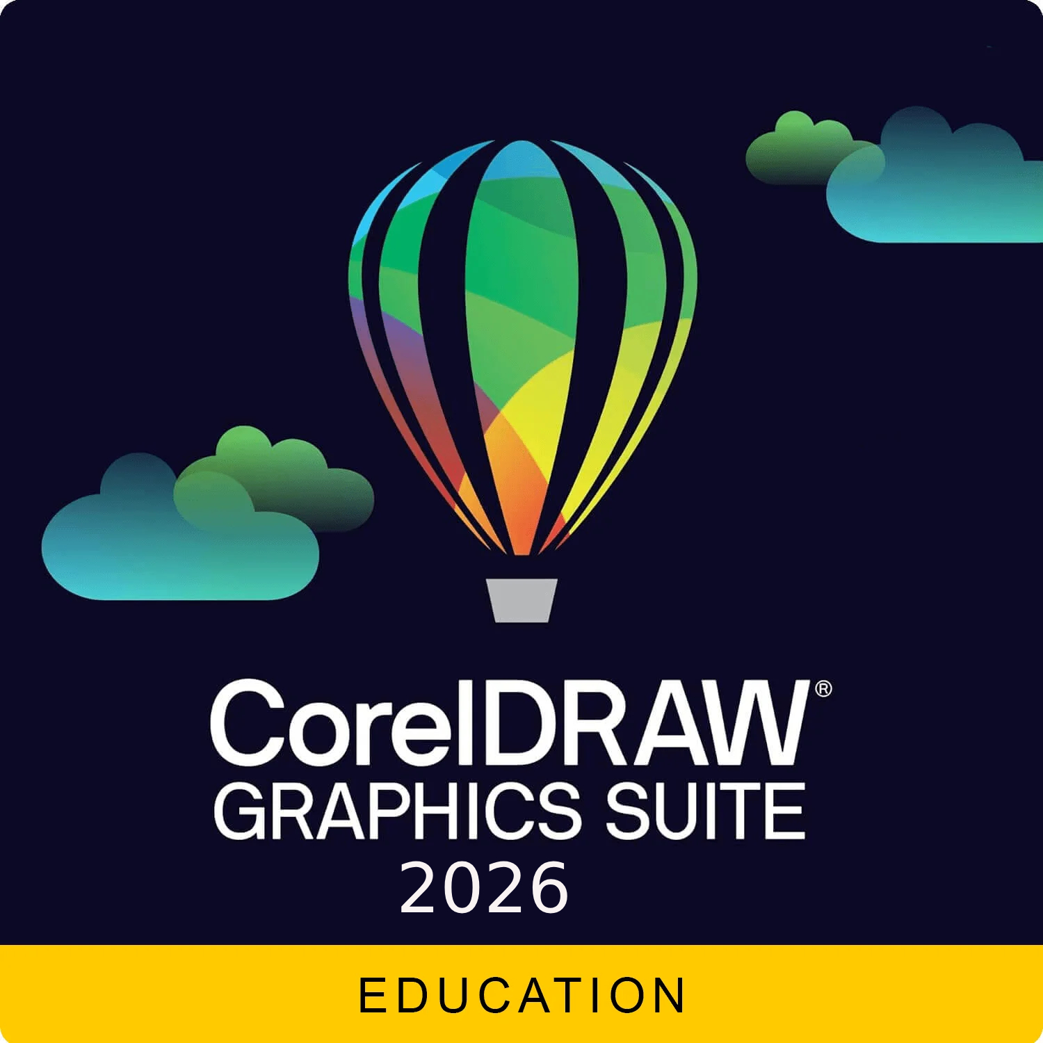 CORELDRAW GRAPHICS SUITE 2026 EDUCATION PERPETUAL LICENSE (INCL. 1 YR CORELSURE MAINTENANCE)(1-4) (LCCDGS2026EDU11)
