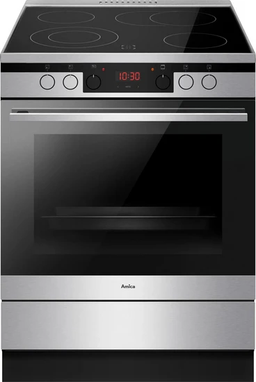 Κουζίνα με Κεραμικές Εστίες Amica 6226CE3.434TsKDpHa(Xx) 77lt, Π60εκ, Α, Inox