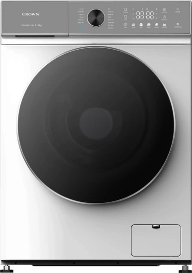 Πλυντήριο Ρούχων Crown CWM9014W 9kg, 1400 Στροφών, με Ατμό, Α, Λευκό