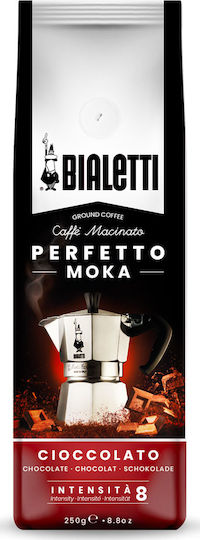 Bialetti Καφές Espresso Perfetto Moka Cioccolato Αλεσμένος 250gr