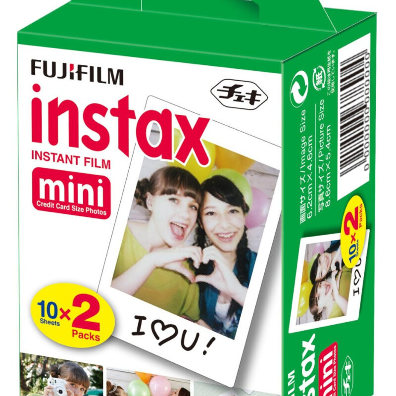 Fujifilm Color Instax Mini Instant Φιλμ 2x10 τεμάχια 54 x 86 mm White