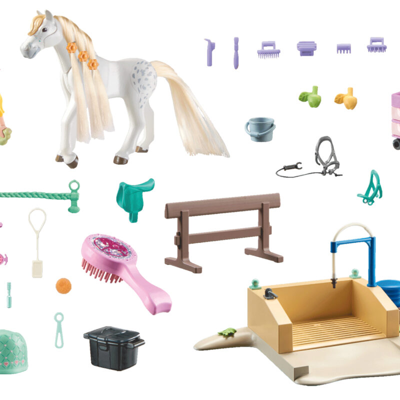 Playmobil Horses Of Waterfall 71354 Isabella & Lioness Με Χώρο Πλυσίματος