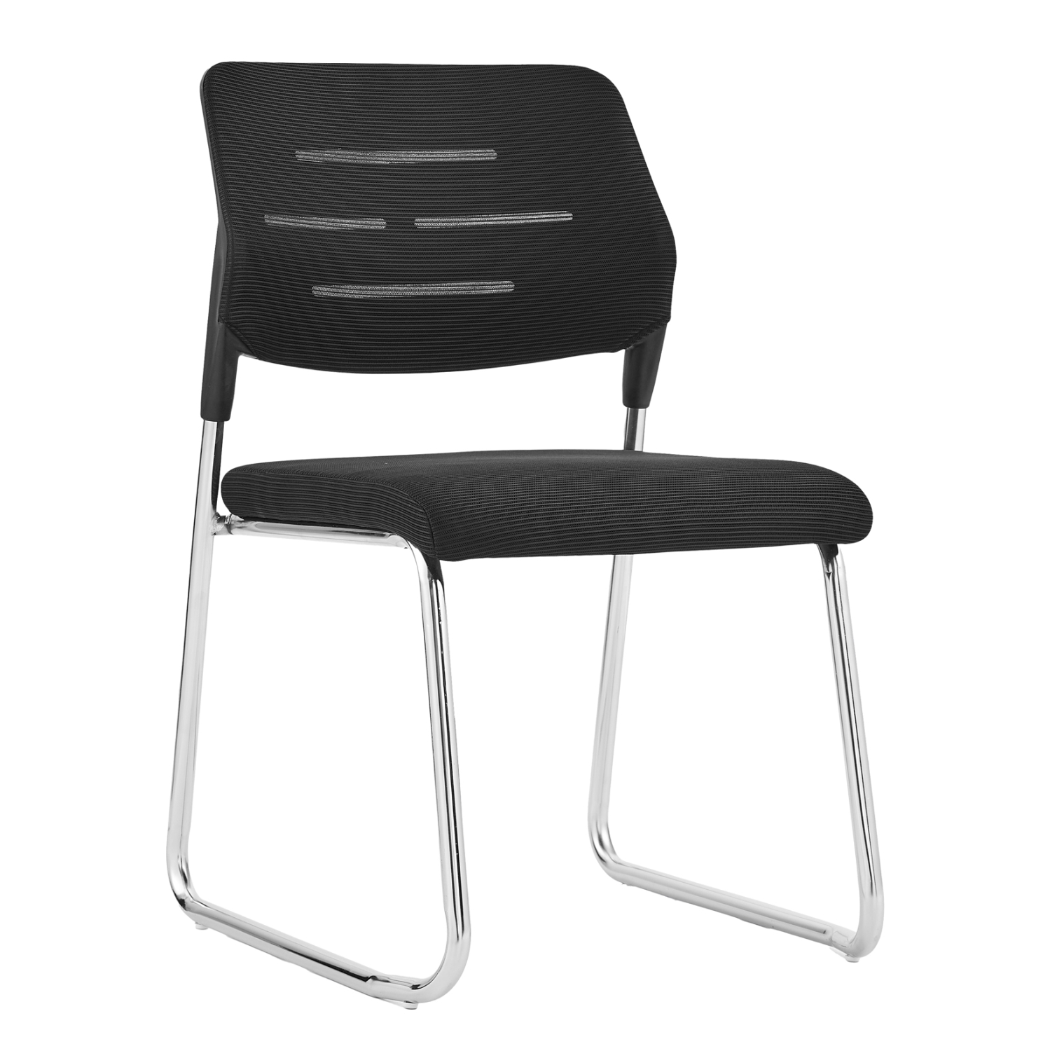 ΚΑΡΕΚΛΑ ΕΠΙΣΚΕΠΤΗ TRABBEL HM1211.01 MESH ΥΦΑΣΜΑ ΜΑΥΡΟ-ΜΕΤΑΛΛΙΚΑ ΠΟΔΙΑ 48x50x82Υεκ (Σετ 6 τμχ)