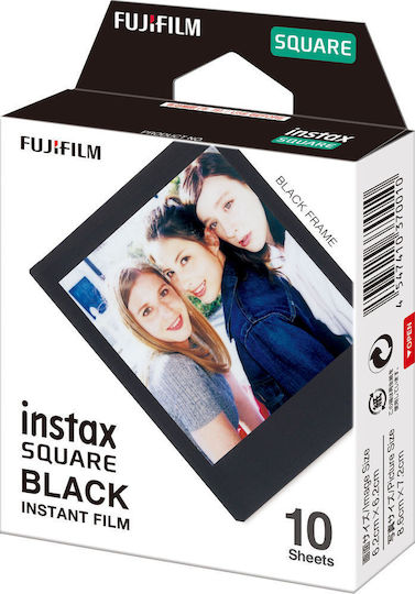 Fujifilm Instax Square Black Frame Instant Φιλμ 10 τεμάχια 62 x 62 mm Black