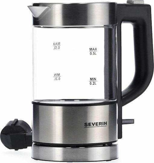 Severin WK 3472 Βραστήρας Ταξιδίου 500ml 1000W Ασημί