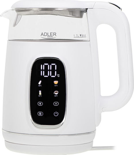Adler Βραστήρας 1.7lt 1850W Λευκός AD 1305
