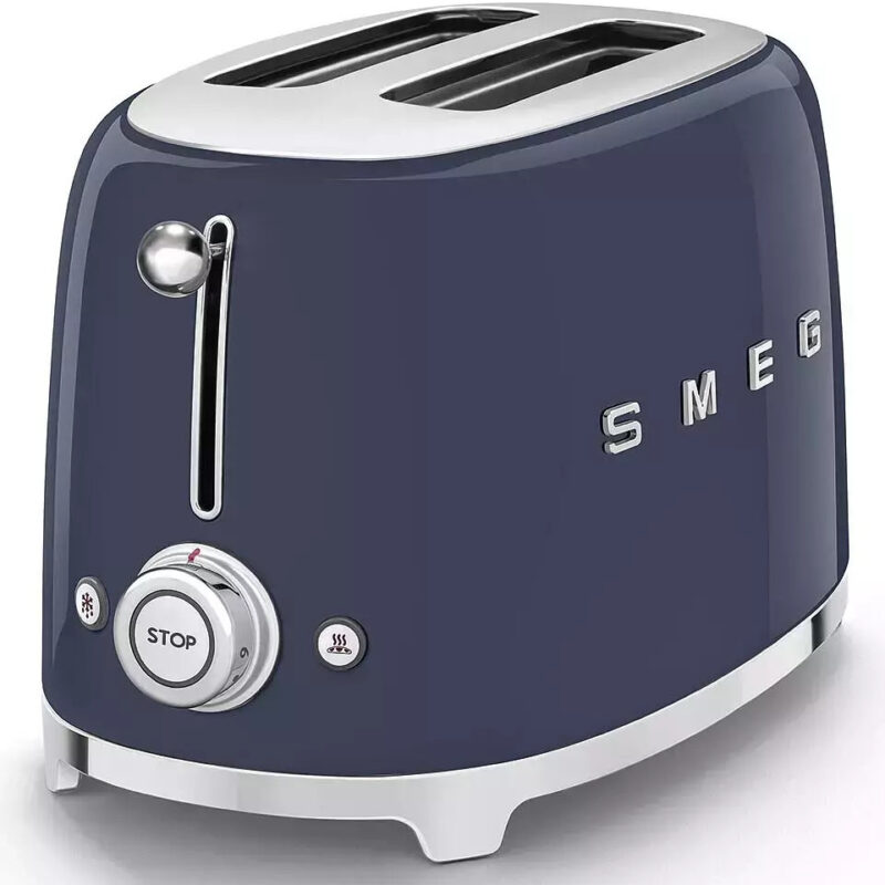 Smeg Mini 50's Style Φρυγανιέρα 2 Θέσεων 950W Navy Blue Glossy TSF01NBEU