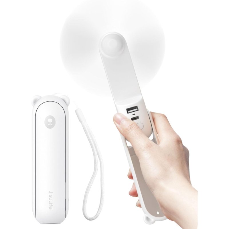 JISULIFE (FHL08POWH) HANDHELD FAN 8 PLUS (4500MAH)  WHITE