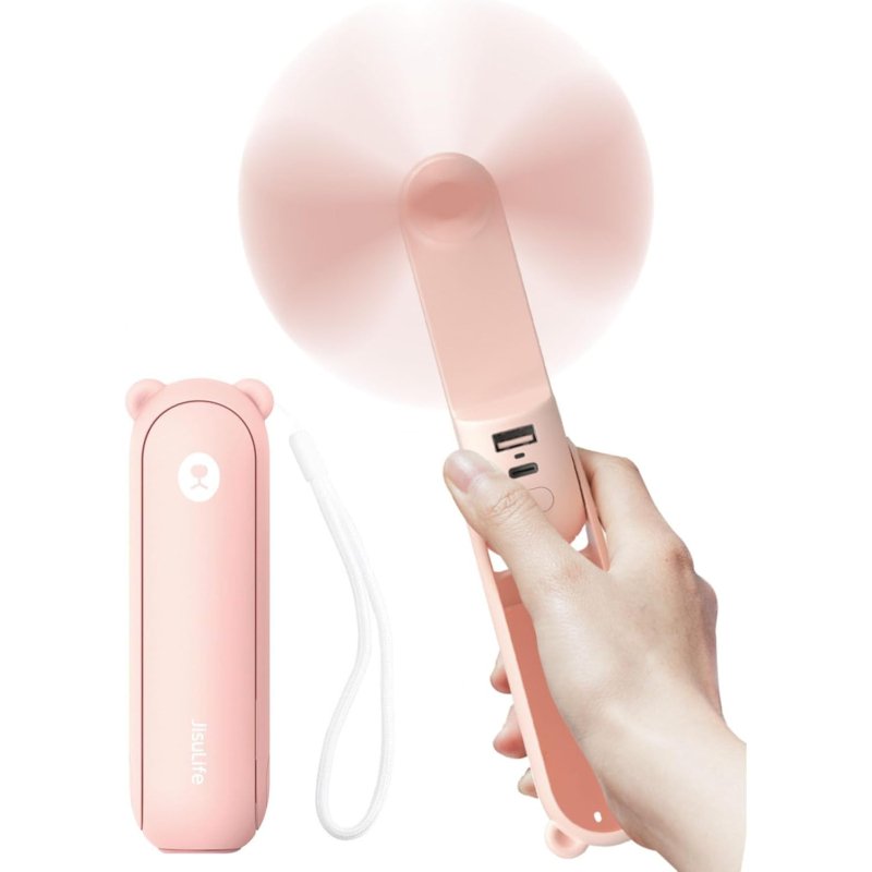 JISULIFE (FHL08POPK) HANDHELD FAN 8 PLUS (4500MAH)  PINK