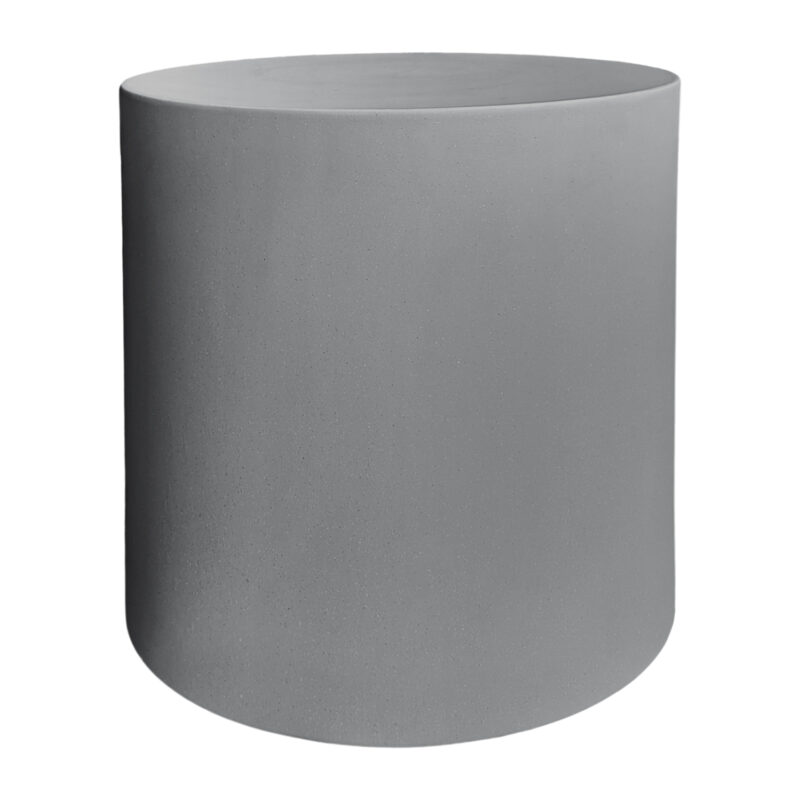 ΤΡΑΠΕΖΙ ΒΟΗΘΗΤΙΚΟ FIBER CEMENT ΣΤΡΟΓΓΥΛΟ KYOKO HM6592.01 ΓΚΡΙ Φ40x43Υεκ.