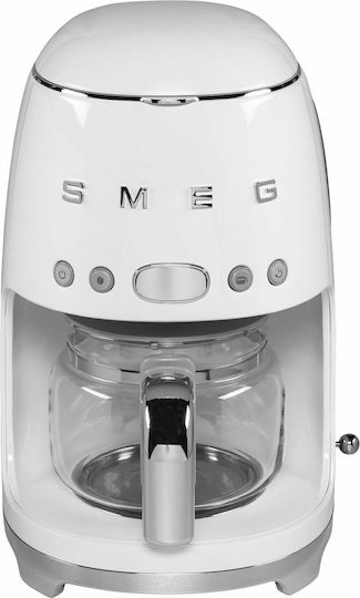 Smeg 50's Style Καφετιέρα Φίλτρου 1050W White DCF02WHEU