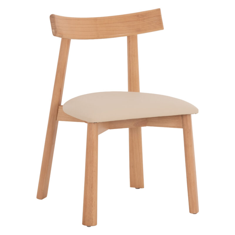 KΑΡΕΚΛΑ ΤΡΑΠΕΖΑΡΙΑΣ OSORIO HM18335.11 RUBBERWOOD ΦΥΣΙΚΟ-ΕΚΡΟΥ PU 51x55x74Υεκ (Σετ 2 τμχ)