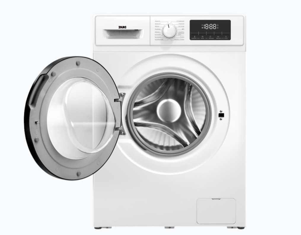 DUKI DK-10 Πλυντήριο Ρούχων 10kg, 1400 Στροφών, με Ατμό, Α, Λευκό - Image 2
