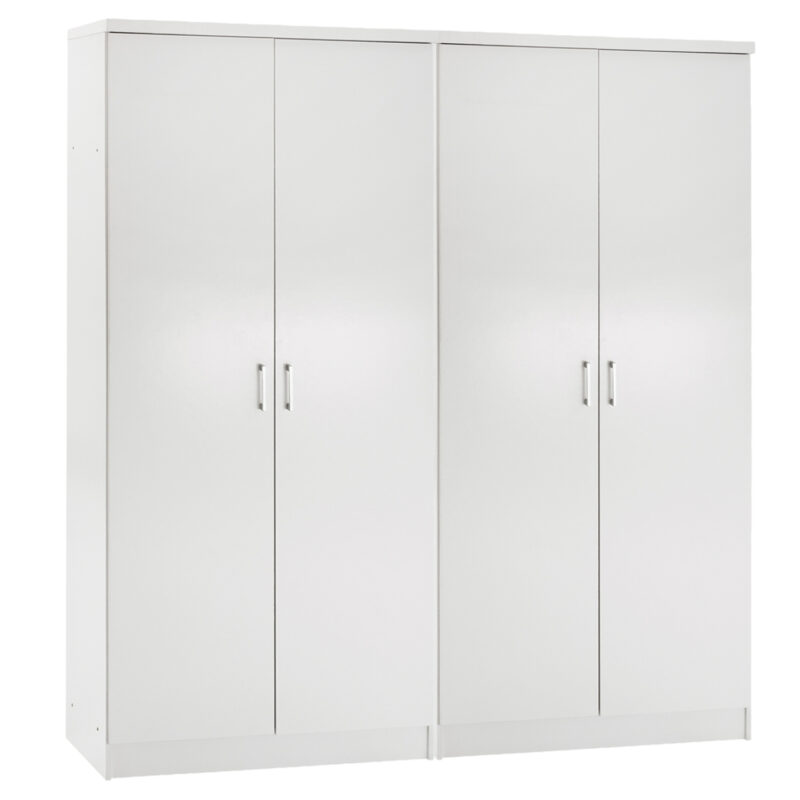 ΣΕΤ 2 ΝΤΟΥΛΑΠΕΣ 2ΦΥΛΛΕΣ JENNA HM11350.05 ΜΕΛΑΜΙΝΗ ΣΕ ΛΕΥΚΟ 160x43x181Υεκ