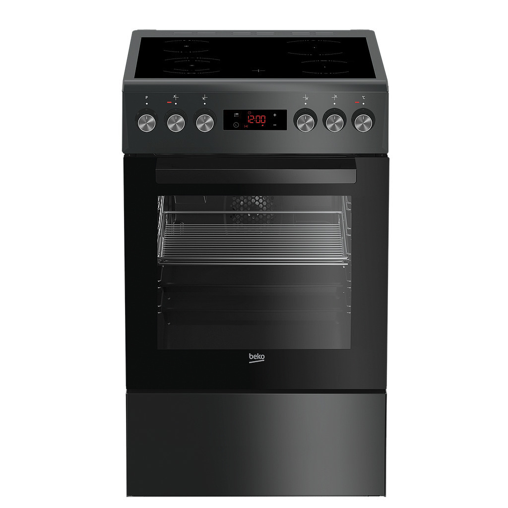 Beko FSE57310GAS Κουζίνα 60lt με Κεραμικές Εστίες Π50εκ. Γκρι