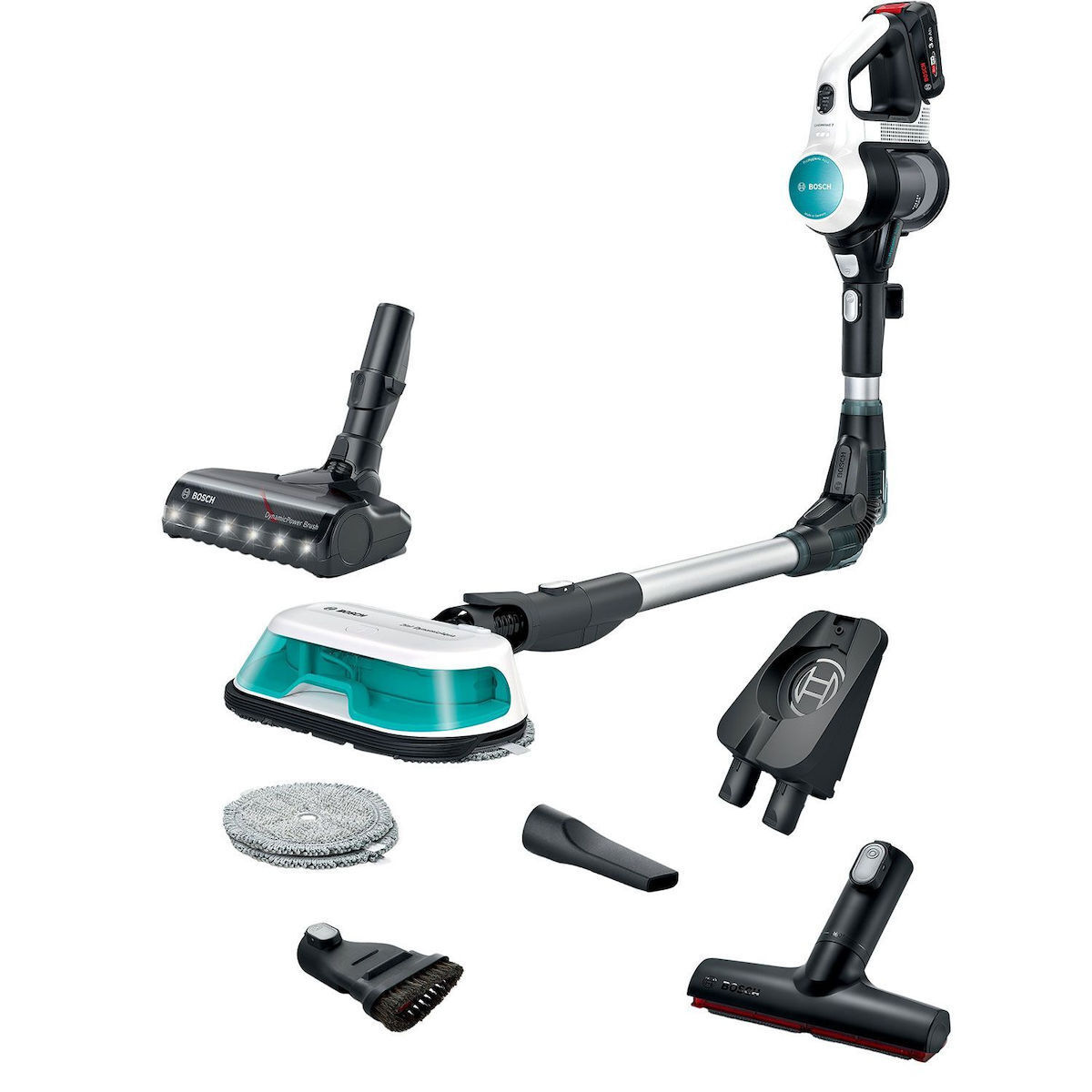 Bosch Unlimited 7 BCS71HYG3 Επαναφορτιζόμενη Σκούπα 2 σε 1 Stick & Χειρός 18V Τιρκουάζ