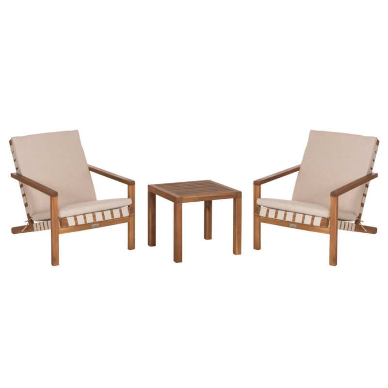 LOUNGE ΣΕΤ ΕΞ.ΧΩΡΟΥ 3ΤΜΧ DAME HM10982 ΞΥΛΟ ΑΚΑΚΙΑΣ--ΣΧΟΙΝΙ STRAP & ΜΑΞΙΛΑΡΙΑ ΣΕ ΜΠΕΖ