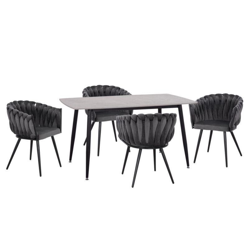 ΣΕΤ ΤΡΑΠΕΖΑΡΙΑΣ 5ΤΜΧ RAVEN HM12116.01 ΚΕΡΑΜΙΚΟ TOP ΓΚΡΙ ΜΑΡΜΑΡΟ--ΓΚΡΙ ΒΕΛΟΥΔΟ