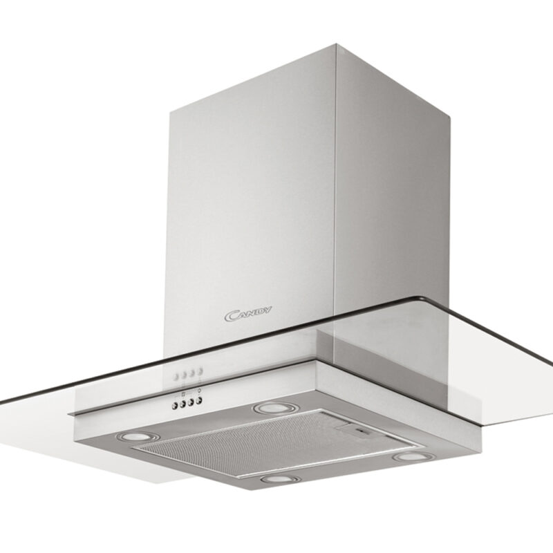 Candy CVMI 970 LX Απορροφητήρας Καμινάδα 90cm Inox Διαφανής