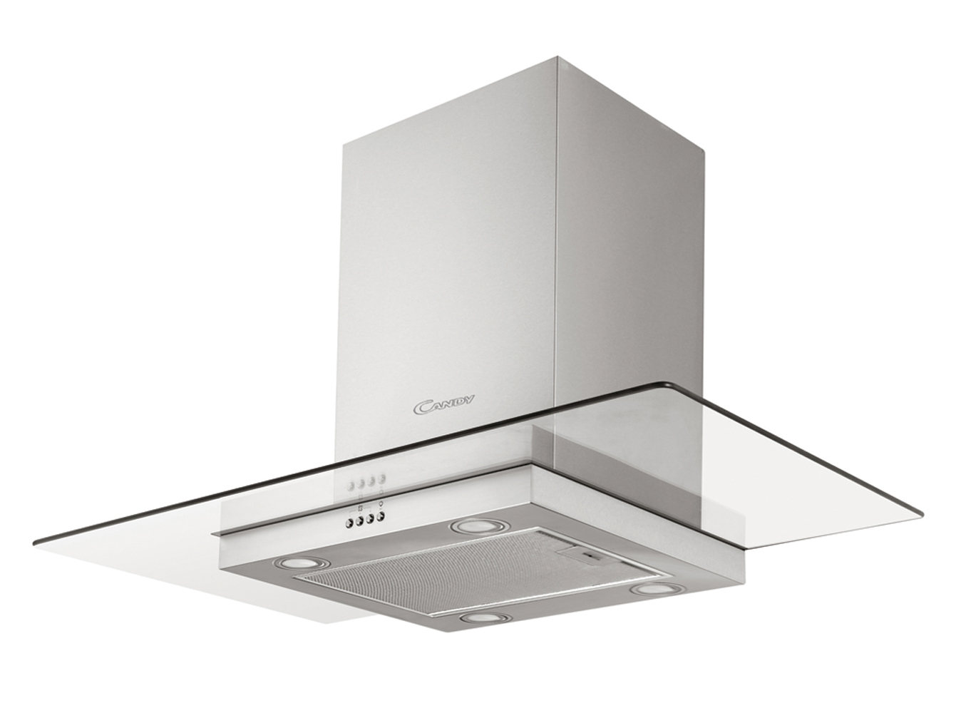 Candy CVMI 970 LX Απορροφητήρας Καμινάδα 90cm Inox Διαφανής