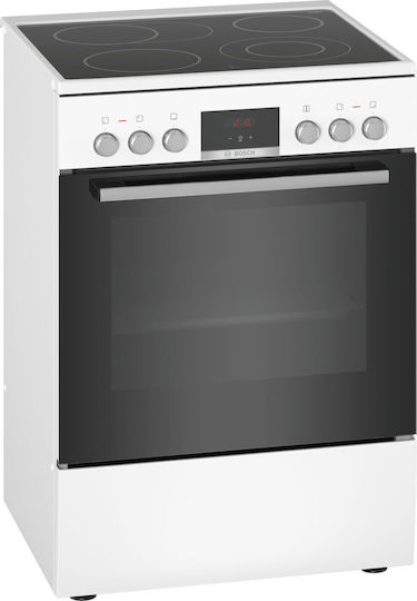 Κουζίνα Κεραμική Bosch HKR 39C220 66lt με Κεραμικές Εστίες Π60εκ. Λευκή