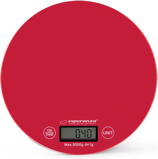 Esperanza Mango EKS003R Ψηφιακή Ζυγαριά Κουζίνας έως 5kg Red