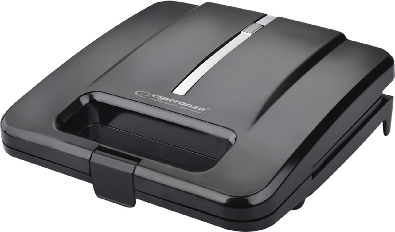 Τοστιέρα Esperanza Parmigiano EKT010 για 2 Τοστ 1000W Black