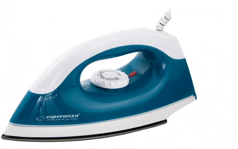 Esperanza Smoother EHI001 Σίδερο Ταξιδίου Ξηρού Τύπου 1200W Μπλε, Λευκό